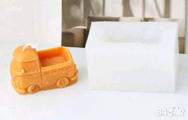 3d камион силиконов молд форма фондан шоколад гипс смола свещ декор, снимка 4 - Форми - 50636867