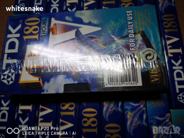 TDK E180 TV, VHS, запечатани видео касети, нови. , снимка 2 - Друга електроника - 32088442