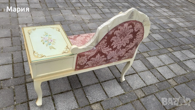 Красива барокова пейка и стол, снимка 7 - Столове - 54234144