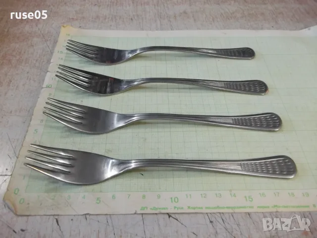 Лот от 4 бр. вилици "Перла" от завод "П.Денев-Габрово", снимка 2 - Прибори за хранене, готвене и сервиране - 48742145