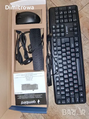 Комплект 4 в 1 Gembird клавиатура/мишка/слушалки/подложка за мишка, снимка 7 - Клавиатури и мишки - 49122147