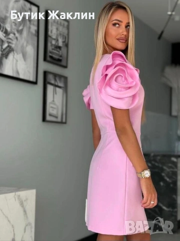 Дамски рокли с ефектни ръкави , снимка 5 - Рокли - 54226320