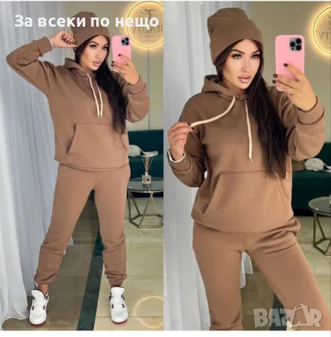 ⭕️РАЗПРОДАЖБА ⭕️ Дамски памучен ватиран спортен комплект - 4 налични цвята Код A267, снимка 2 - Спортни екипи - 47844285