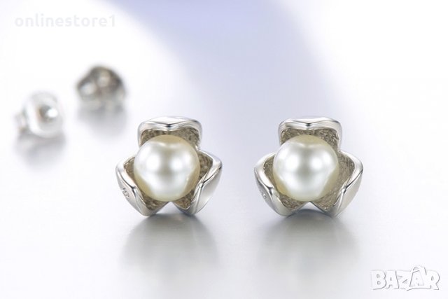 Сребърни обеци 925 - Перли Разкош Код: BX503, снимка 2 - Обеци - 33746278