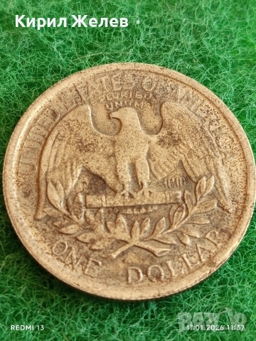 РЕПЛИКА 1 долар 1865г. Америка за КОЛЕКЦИЯ ДЕКОРАЦИЯ 53072, снимка 4 - Нумизматика и бонистика - 53129876