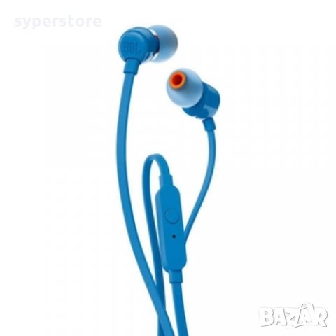 Слушалки с микрофон JBL Tune 110 Handsfree Слушалки за телефон Сини Тапи за уши In-earphone, снимка 2 - Слушалки и портативни колонки - 31957305