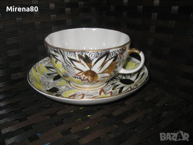 Золотая ромашка ЛФЗ - сет за чай, снимка 1 - Чаши - 40279476