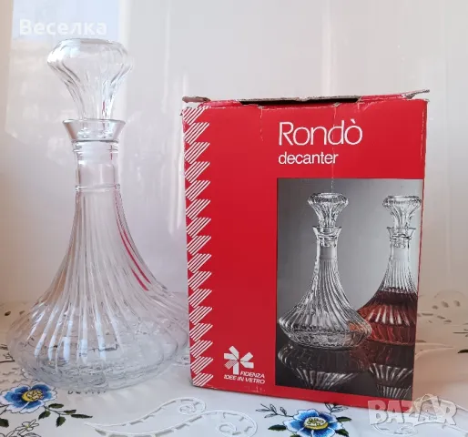 Италиански декантер/гарафа. Нов с кутията, снимка 1