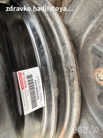 Оригинални стоманени джанти за тойота аурис, корола, приус, снимка 3 - Гуми и джанти - 52536053