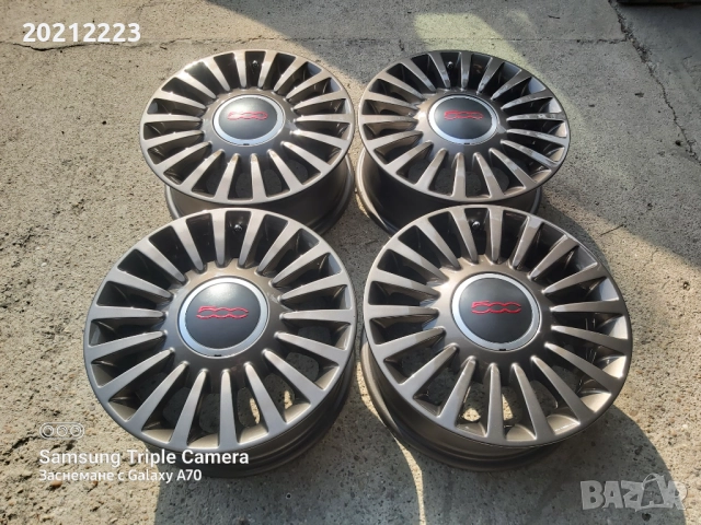4 броя алуминиеви джанти за Fiat 500 15, снимка 2 - Гуми и джанти - 51486765