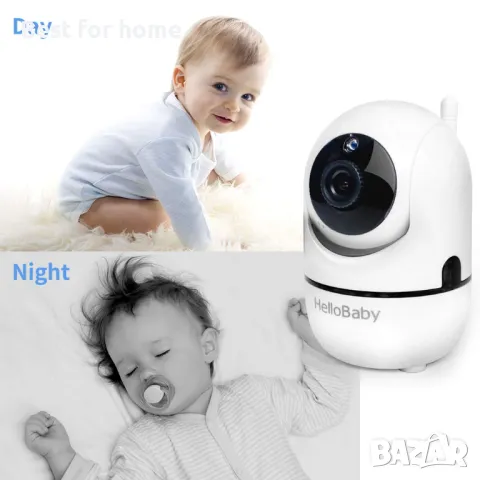 Видео бебефон  с дистанционна камера и 8 приспивни песни HelloBaby, снимка 5 - Бебефони - 50191968