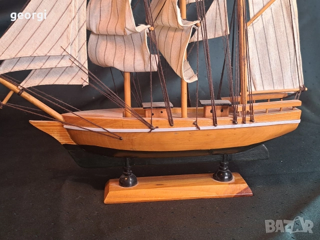 декоративно дървено корабче 34/2 , снимка 2 - Декорация за дома - 53899975