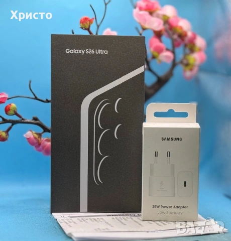 НОВ!!! Samsung Galaxy S26 Ultra, Dual SIM, 12GB RAM, 256GB, 5G, Sky Blue +подарък оригинален адаптер, снимка 2 - Samsung - 54213710