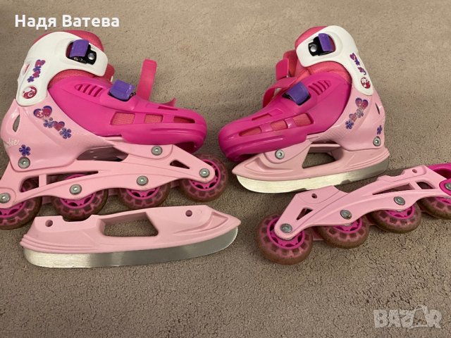 2 в 1 Ролери и кънки с една обувка на Barbie, снимка 2 - Други - 35612657