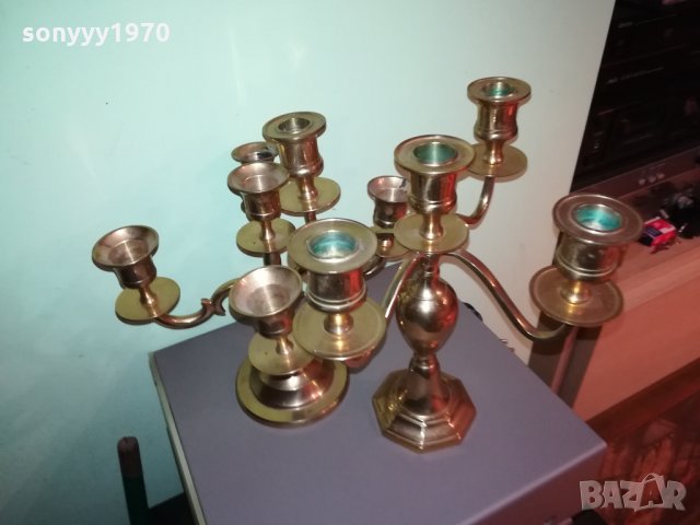 ЗЛАТНИ СВЕЩНИЦИ ВНОС ШВЕЦИЯ 2812211933, снимка 5 - Антикварни и старинни предмети - 35262216