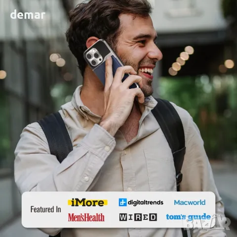 Калъф VENA vCommute за iPhone 16 Pro Max, със слот за карти и стойка - син, снимка 8 - Калъфи, кейсове - 47661570