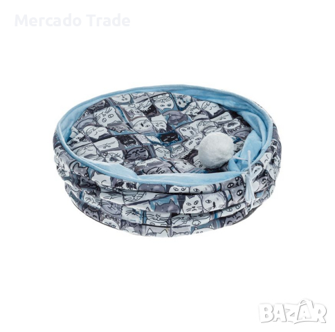 Легло Mercado Trade, За котки, Кръгло, Сив - Син, 40см, снимка 2 - За котки - 44717036