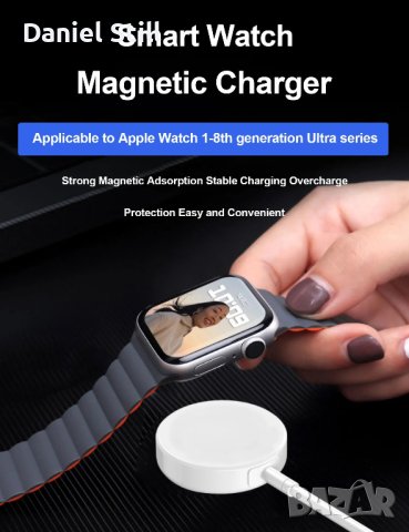 Оригинално зарядно за Samsung Galaxy Watch Charger Series 5/5 Pro/3/4 Classic, снимка 7 - Смарт часовници - 41710032