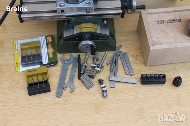 Малка Немска Часовникарска Фреза PROXXON MF70, снимка 3 - Други машини и части - 50656192