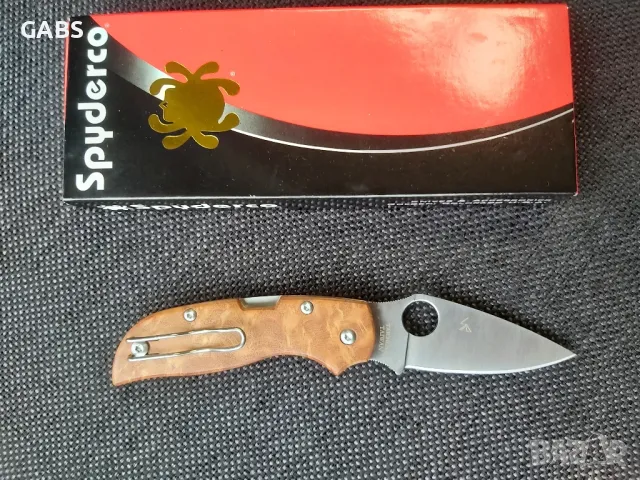 Сгъваем нож Spyderco Chaparral,дръжка Birdseye Maple, снимка 2 - Ножове - 49641620