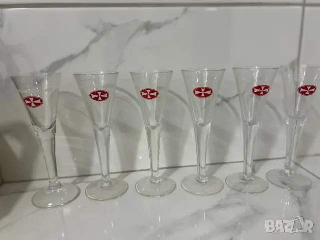Danish Dansk Design Set от 6 чаши за ликьор/шот - Malteser Aquavit