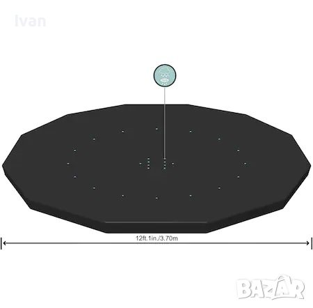 Покривало за басейн Bestway 3.66m., снимка 3 - Басейни и аксесоари - 42565511