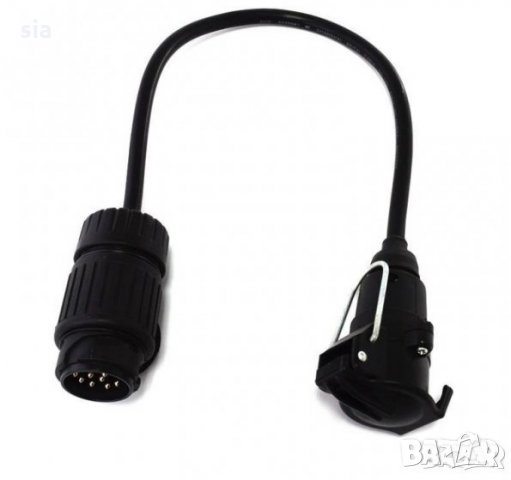 Преходник,Конектор, за букса за теглич за ремарке,каравана от 13 "евро" към стандартен 7