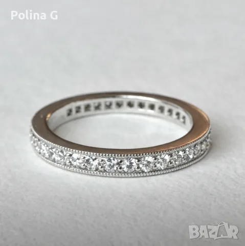 Оригинален Tiffany & Co. платинен пръстен с диаманти – PT950