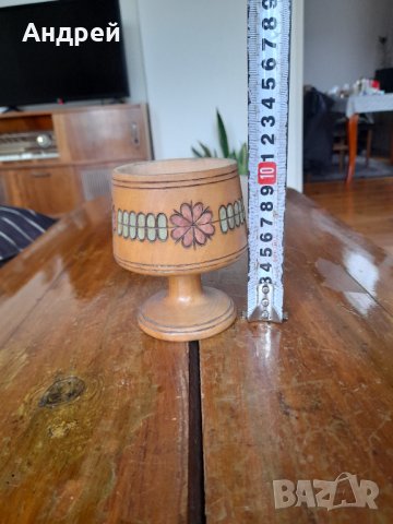 Стара дървена чаша #2, снимка 2 - Други ценни предмети - 38957466