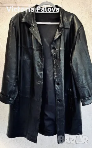 Яке- палто агнешка кожа голям размер, снимка 3 - Якета - 47673411