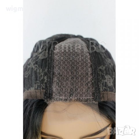 Средна дължина чуплива кестенява перука с руси кичури Далия, снимка 6 - Аксесоари за коса - 37533936