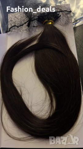  Тъмно кафява удължаваща естествена коса Треса удължения Прическа 50 см, снимка 8 - Аксесоари за коса - 40173423