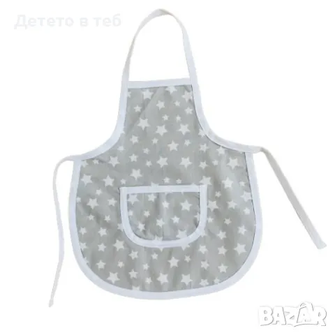 Детска готварска престилка Сиви звезди, снимка 1