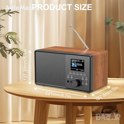 DAB Plus/DAB+/FM винтидж радио с Bluetooth, кухненско радио с дистанционно управление , снимка 7 - Радиокасетофони, транзистори - 54105590