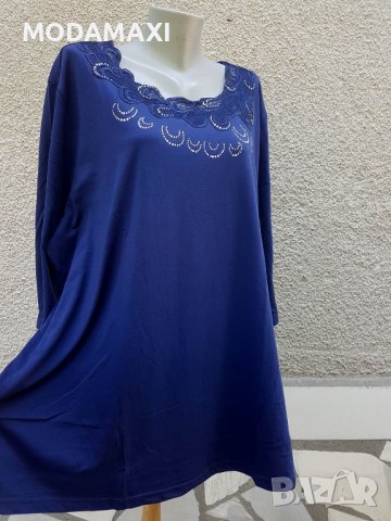 8XL Нова блуза M. Collection в синьо, снимка 5 - Туники - 37340486