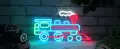 Цветен LED неон с парен локомотив, USB захранване и димиране, снимка 7