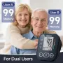 Sinocare апарат за кръвно налягане за мишница с голям LCD дисплей, 2 потребители и 99 измервания, снимка 8