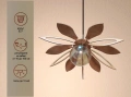 Полилей от дърво. Интериорно осветително тяло за таван ”Орион” , снимка 2