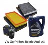 Комплект Филтри и Масло 10W-40 API SL/CF за VW Golf 4 Bora Beetle Audi A3, снимка 1 - Части - 31766931