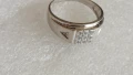 Златен пръстен с 11 диаманта,бяло злато 9к , снимка 7