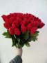 Изкуствени цветя-рози червени плюш, снимка 8