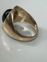 Златен пръстен 14 карата ръчна изработка с черен оникс, снимка 3