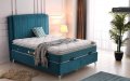 Боксспринг тапицирано легло с матрак и топер с модерен дизайн с място за съхранение , снимка 1 - Спални и легла - 42183835