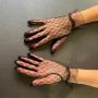 Прозрачни къси ръкавици от черен тюл 3004, снимка 2