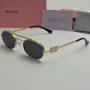 Дамски слънчеви очила MiU MiU овални черно кафяво златно нови с UV400 защита, снимка 1