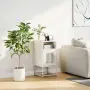 vidaXL Нощно шкафче бяло 36x39x78 cm Студено валцувана стомана, снимка 3