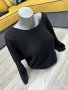 Дамски пуловер / черен / с бляскави частици , снимка 2