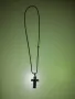 красиво колие 60 см. ланец с кръст черен, снимка 5