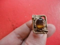 Позлатен пръстен с естествен камък , снимка 6