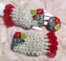 Плетени ръкавици и брошка с мохер, ръчна изработка, снимка 1 - Ръкавици - 31014636